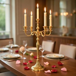 Wholesale Luxury Gold Table Decor <b>Candle</b> Stand & Holders for Christmas Home Decoration <b>Dinner</b> Wedding Decorations - Product Image 6