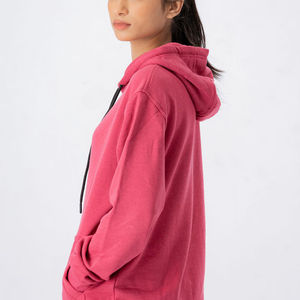 Survêtement unisexe d'hiver uni personnalisé en coton respirant à séchage rapide avec pantalon molletonné et sweat à capuche pour femme - Product Image 4