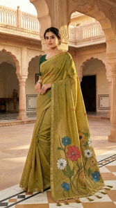 Sari de excelente calidad para mujer, ideal para bodas y festivales, de proveedor y exportador indio. - Product Image 3