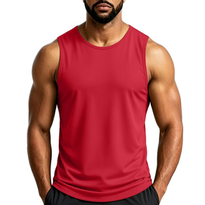 Men's Sleeveless Gym <b>Vest</b> Breathable Workout Muscle <b>Stringer</b> Cut-Off Y Back Tank Tops Knitted Casual Wholesale Private Label - Product Image 2