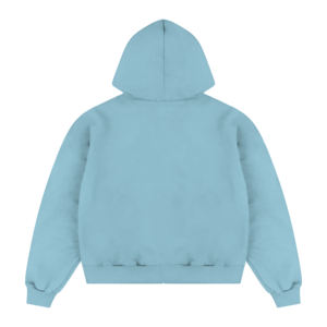 เสื้อสเวตเชิ้ตมีฮู้ดซิปขึ้นสำหรับผู้ชาย สีพื้น ผ้าฟลีซ แขนยาว ใส่ได้ในฤดูใบไม้ร่วง - Product Image 5