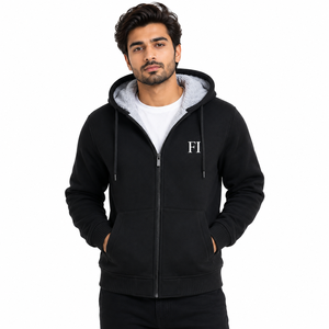 Sweat-shirts à capuche unisexes haut de gamme pour l'hiver, en coton épais, style streetwear, épaules tombantes, tricot côtelé, production OEM en usine de vêtements - Product Image 1