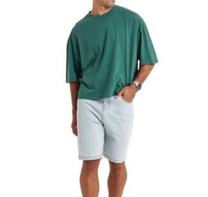 Vente en gros de T-shirts décontractés pour hommes 100% coton de haute qualité, coupe ample, épaules tombantes, écologiques, avec logo personnalisé, grandes tailles, en promotion - Product Image 3