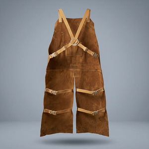 Premium Quality Sleeveless Welder <b>Apron</b> Cowhide Split Leather Heat Spark Resistant Properties Industrial Safety <b>Working</b> <b>Apron</b> - Product Image 2