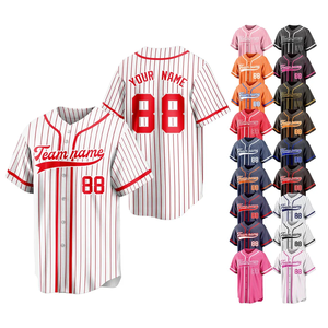 Maillot de baseball personnalisé imprimé, anti-bactérien, entièrement boutonné, uniforme sportif respirant à séchage rapide, OEM ODM, vente en gros - Product Image 2