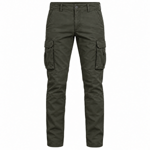 Pantalon cargo décontracté pour homme, léger, coupe droite, en tissu extensible confortable, imperméable, respirant, écologique, couleur personnalisable - Product Image 2
