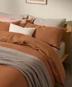 Juegos de Fundas de Edredón al por Mayor con Aspecto de Lino, Ropa de Cama Acogedora para Dormitorio, Juegos de Fundas de Edredón Lavadas - Product Image 4