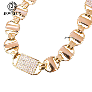 Export Quality 18K Gold Plated Cuban Link <b>Necklace</b> Freshwater Pearl Moissanite Pave Setting <b>Statement</b> Chain Unisex Luxury - Product Image 1
