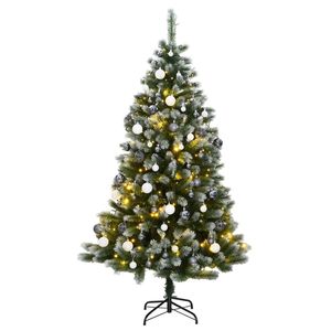 Albero di natale artificiale incernierato con 300 e palla Set 70.9 decorazioni Festive - Product Image 1