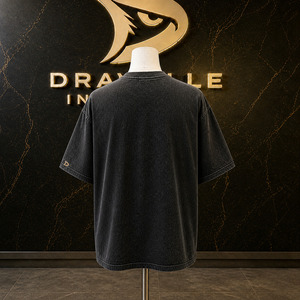 T-shirt Y2K surdimensionné pour homme, motif 777, noir suie, délavage minéral, imprimé gothique, strass, streetwear, Dravelle Industry - Product Image 2