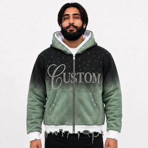 Sweat à capuche personnalisé pour homme, intérieur brossé en polaire, coupe oversize, style streetwear, pour marques de vêtements américaines - Product Image 3