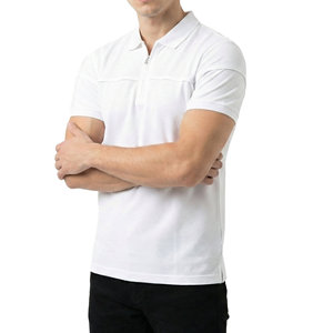 เสื้อโปโลผู้ชายแบบสั่งทำราคาโรงงาน ทรงสปอร์ต ซิป ¼  ตกแต่งด้วยเส้นตัดสี  เสื้อโปโลสำหรับออกกำลังกายแบบขายส่ง - Product Image 2