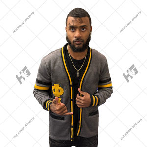 Cardigan Décontracté Géométrique Personnalisé 06 avec Logo Brodé sur le Devant, Mélange de Laine Mérinos Extrafine à 30%, Anti-Boulochage pour Femme - Product Image 4