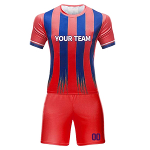 Conjunto de Camiseta y Pantalones Cortos de Fútbol Unisex Personalizables al por Mayor, 200 g/m², Tallas Grandes, Transpirable, de Secado Rápido, 100% Poliéster, Premium para Verano - Product Image 2