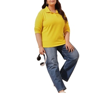 Chemises polo pour femmes en coton tricoté de haute qualité, manches longues, design personnalisé, confortables, élégantes, vêtements décontractés, logo jersey - Product Image 6