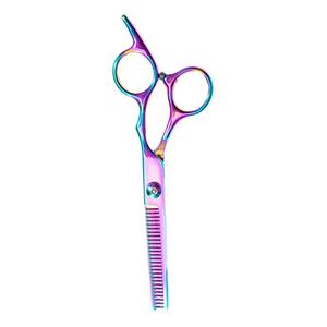 Tijeras de Peluquería Profesionales Morje, Acero Inoxidable 4Cr13, Mango Azul Mediano, 28 Dientes, Punta Afilada, para Diestros - Product Image 4