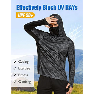 Sweat à capuche camouflage pour homme en mélange coton-polyester, effet goutte d'eau artistique, cordon de serrage, poche kangourou - Product Image 3