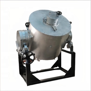 Four à creuset de fusion en cuivre 500 Kgs à gaz avec contrôle automatique PLC inclinaison hydraulique certifié ISO - Product Image 3