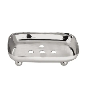 Support à savon en acier inoxydable avec drain intégré, plateau en acier pour la maison, 4 designs différents pour ensembles de salle de bain - Product Image 3