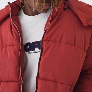 Blouson d'hiver personnalisé avec logo imprimé, style streetwear, matelassé, coupe-vent, oversize, thermorégulant, à fermeture éclair pour homme, style urbain - Product Image 2