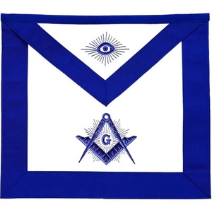 Tablier de Maître Maçon de Loge Bleue, Tablier Maçonnique de Maître Maçon Bleu avec G Rayonnant - Product Image 1