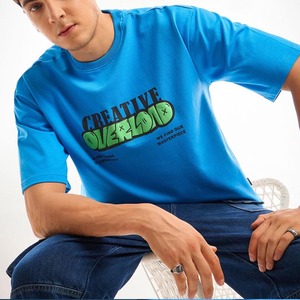 Camiseta Moderna con Estampado Puff de Fabricante Pakistaní, 100% Algodón, Corte Regular, Ecológica, Transpirable, Color Personalizado - Product Image 5