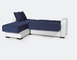 Sofá Cama Esquinero con Sistema Click Clack + Almacenamiento + Función de Cama, Moderno Sofá en Forma de L de 3 Plazas, Conjunto de Sofá de Tela Ecológica para Apartamentos Pequeños - Product Image 2