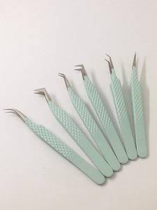 Pinces à épiler de haute qualité, pinces à cils professionnelles en acier inoxydable, durables, avec une prise parfaite, pointes dentelées, logo personnalisé - Product Image 4