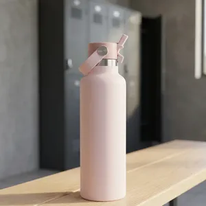 Stainless Steel Water Bottle Baby Pink Reusable Drinking Bottle for <b>Kids</b> School Office Travel Gym Leakproof Durable Water Bottle - Product Image 2