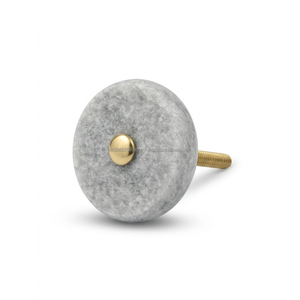 AG Elements Natural Marble <b>Cabinet</b> Knob Stone Drawer Pull 4cm Diameter Brass Insert Furniture Handle Modern Hardware - Product Image 1