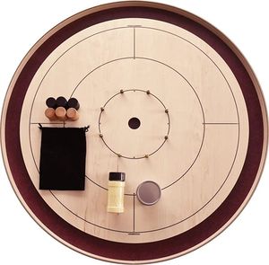 Tournament Size Wooden Crokinole <b>Board</b> – Handmade & Polished Finish | Wholesale Pricing - Product Image 1