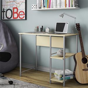 Bureau d'ordinateur en métal pour étudiants, jaune - Product Image 2