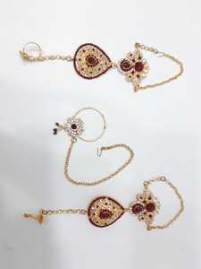 Conjunto de Collar y Pendientes de Novia Kundan de Lujo, Moderno, Chapado en Oro, con Cristales de Estrás Certificados, para Bodas Tradicionales Indias - Product Image 4