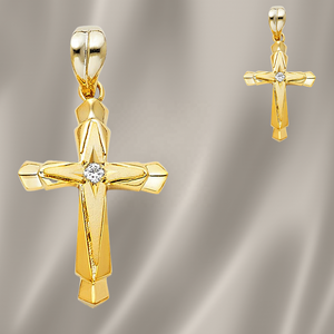 Pendentif Croix Religieuse Classique Unisexe en Laiton, Charmes Personnalisés avec Logo, Plaqué Or 24K, Bijoux Chrétiens pour Hommes et Femmes - Product Image 6