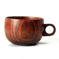 Acacia Wood Cylinder Coffee Tea Cup 400ml Eco Friendly Wooden Mug Custom Size Handmade Luxury <b>Drinkware</b> - Product Image 2
