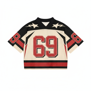 เสื้อฟุตบอลคุณภาพสูงแบบอเมริกัน ผ้าโพลีเอสเตอร์ตาข่าย  ไซส์ใหญ่  สำหรับทีม  ขายส่งรุ่นล่าสุด - Product Image 1