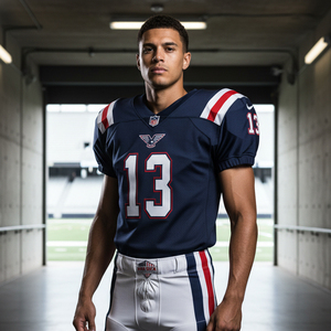 Premium American Football Uniform Custom Logo Sublimated Jersey with Integrated <b>Pad</b> Pockets Pants Professional Training - Product Image 6