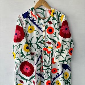 Nueva Colección de Ropa para Mujer, Camisones de Lujo de Invierno con Bordado Suzani, Estampado de Seda/Algodón, Manga Larga, Disponibles al por Mayor - Product Image 2