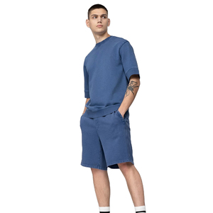Custom Men's High Waist Drawstring Closure Cotton Sports <b>Shorts</b> Comfortable Canvas Sweat <b>Shorts</b> Running Solid Sportswear - Product Image 2