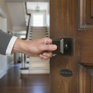 Obsidian Edge Antique Dark Brass Square <b>Door</b> <b>Knob</b> Modern Geometric Design|Luxury Decorative <b>Door</b> Handle for Main <b>Door</b> & Interior - Product Image 2