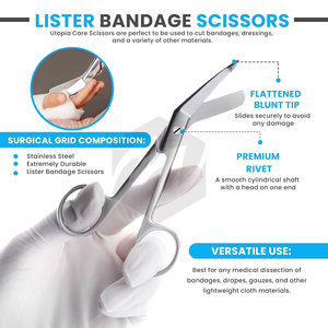 Care Medical EMT <b>Plaster</b> Shears 5.5 Inch Stainless Steel Manual MOL Certified Surgical Instruments Class I First Instrument <b>Set</b> - Product Image 4