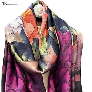 Bufanda de Seda de Lujo para Mujer, Tela Suave y Elegante, Ropa de Moda, Bufanda de Seda con Estampado Personalizado - Product Image 6