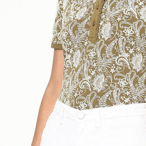 Camisetas Polo para Mujer, Estilo Casual y Profesional, Mezcla de Algodón Suave y Spandex, Camisetas Polo Estampadas para Mujer al por Mayor para el Verano - Product Image 5