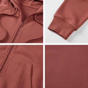 Men Cotton Zip Up Hoodie Soft Fleece Sweatshirt Drawstring Winter Sportswear Casual Apparel - Product Image 5
