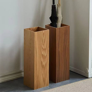 Porte-parapluies en bois d'acacia, support de rangement créatif pour parapluies en bois pour hall d'hôtel, intérieur - Product Image 3