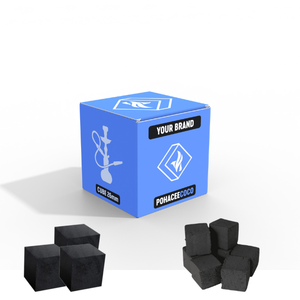 ผู้ขายที่ดีที่สุดถ่านมอระกู่อัดก้อนพรีเมี่ยมถ่านชิชาลูกบาศก์ OEM ฉลากส่วนตัวอินโดนีเซียถ่านกะลามะพร้าวธรรมชาติ - Product Image 1