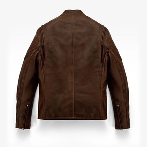 <b>Men</b> Autumn Three Button <b>White</b> Handsome Casual Leather Bomber <b>Jacket</b> O-neck Youth Coat Tops - Product Image 2