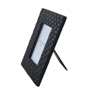 Hot Selling Beautiful Leather & Wood Fashionable Modern Fold-able Lightweight Durable Decorative <b>Photo</b> <b>Frame</b> Customized Logo - Product Image 3