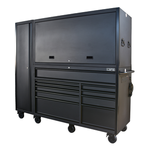 Matte Black Powder Coated Steel 10 Drawer Tool <b>Cabinet</b> Family keywords: for Garage Workshop Storage Use - Product Image 2
