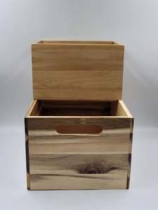 Vietnam factory fancy wooden box <b>crates</b> handle and custom laser logo for storage organize fruit cake wine chocolate gift - Product Image 2